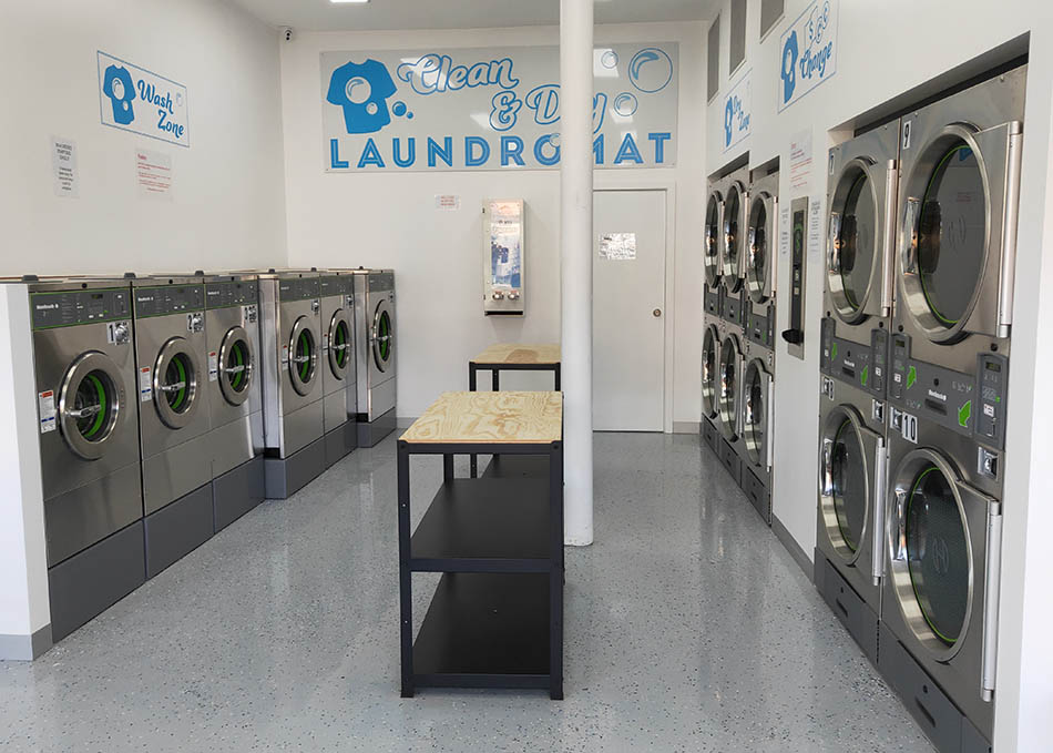 inside clean dry laundromat box hill south