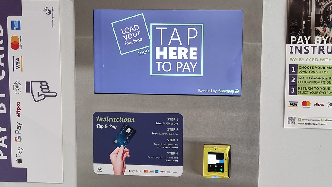 cashless laundromat payment EZ Laundry Oakleigh